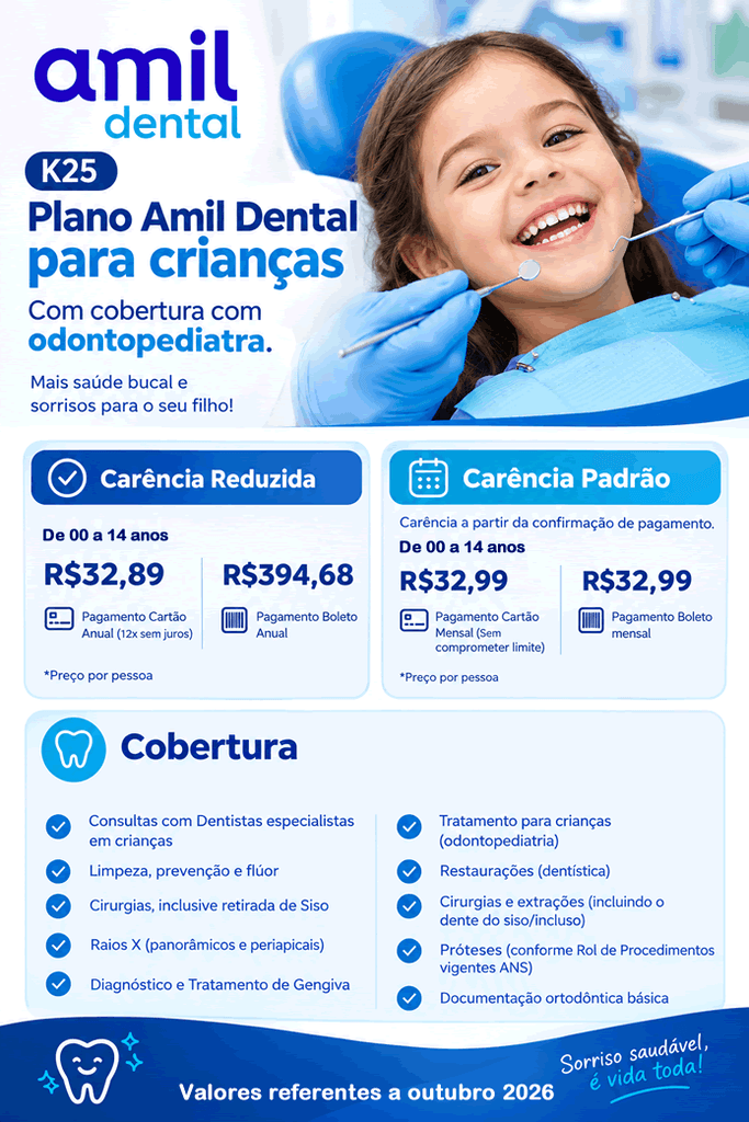 AMIL DENTAL KIDS PARA CRIANCAS